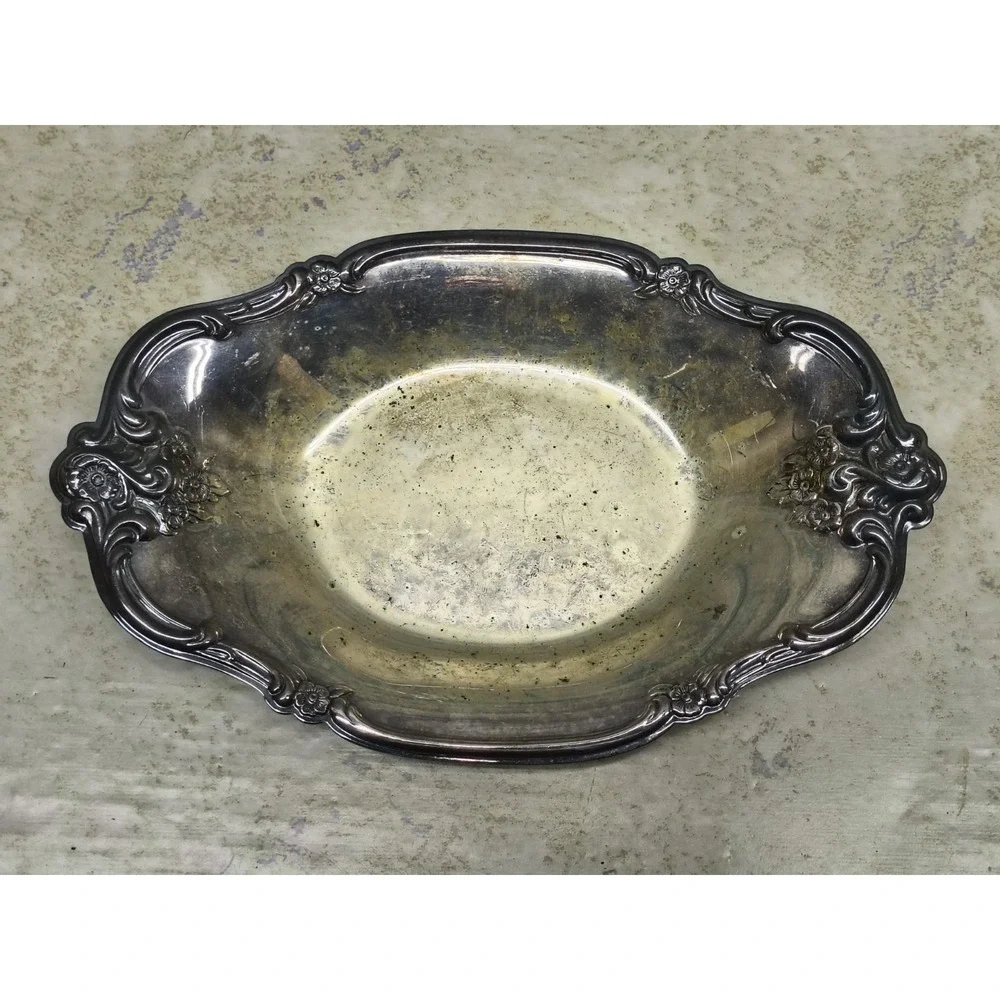 Vintage International Silver Company Silverplate Tray Nut Candy Dish‎ 448